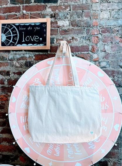 Zip Top Tote - Natural