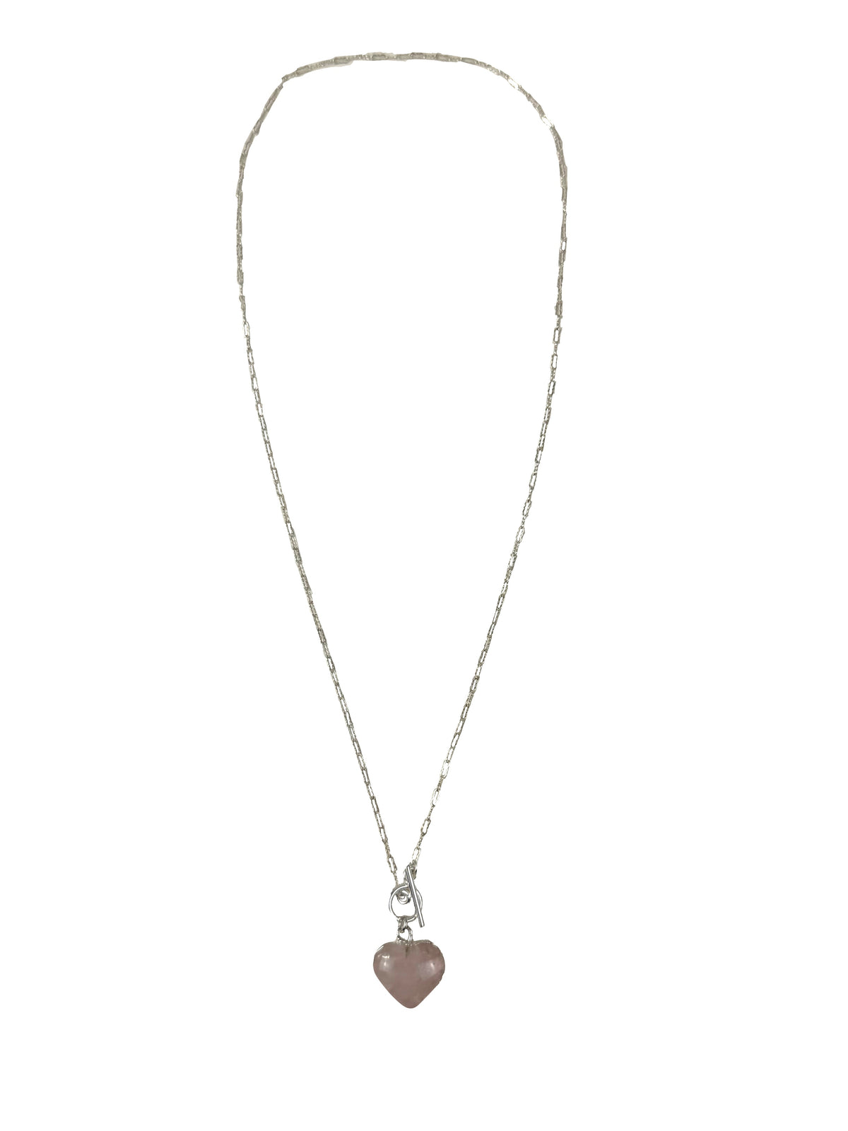 Small Heart Charm Necklace - ASST Stones
