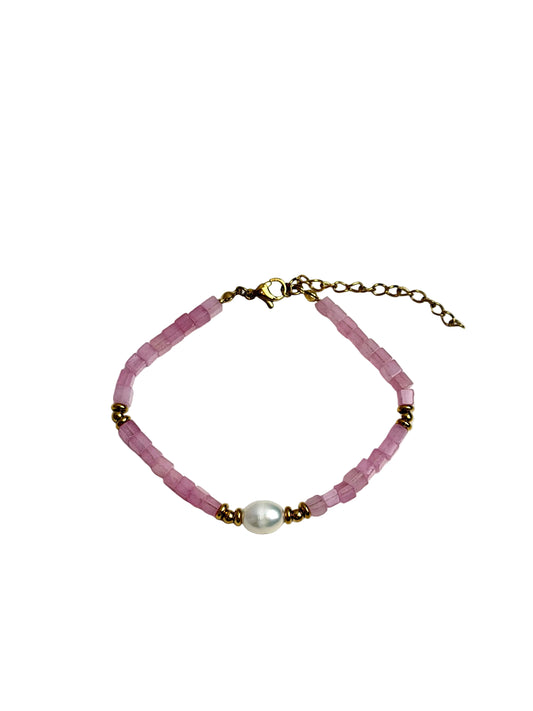 Freshwater Pearl and Stone Bracelet