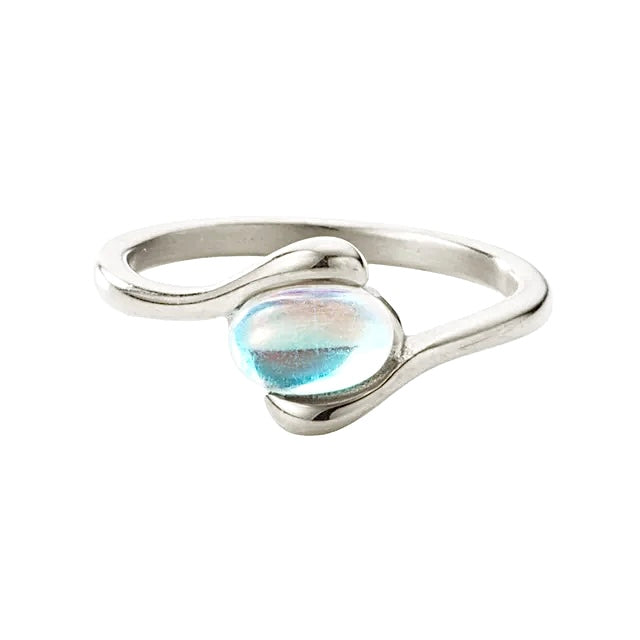 Opal Hug Ring - Silver