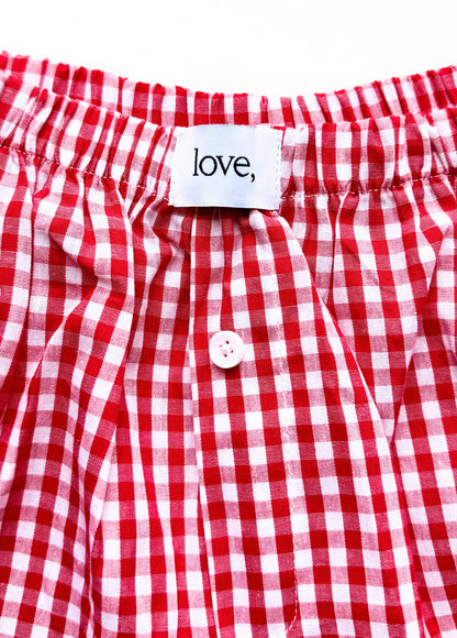 Boundless Boxer Shorts - Red Gingham