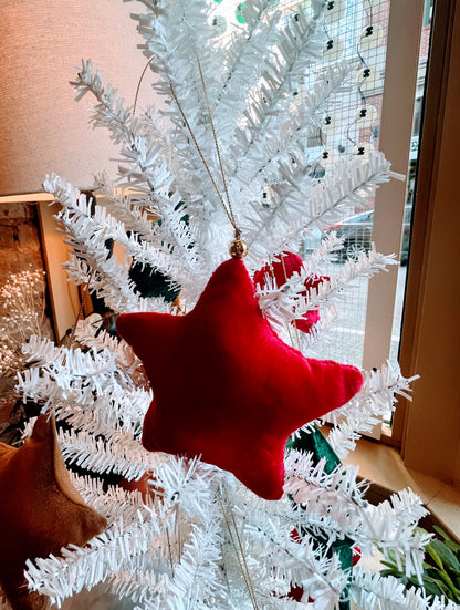 Velvet Star Ornament - Berry