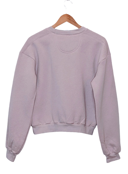 Balloon Sleeve Crew Sweat - Berry Blush