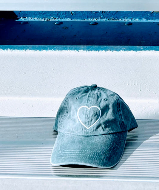 Heart Dad Hat - Charcoal