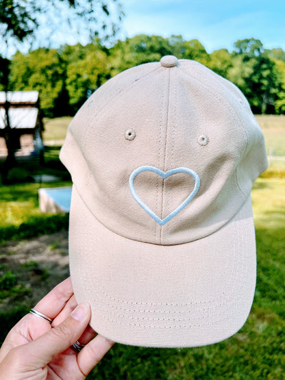 Heart Dad Hat - Khaki