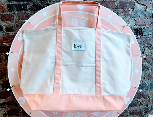 Love the Journey Boat Tote - Coral