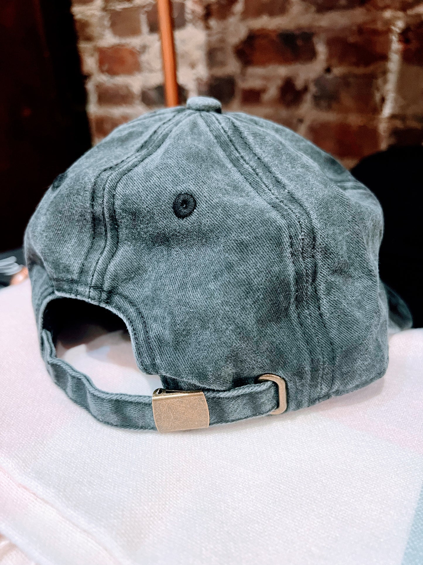 Heart Dad Hat - Stone Wash Black