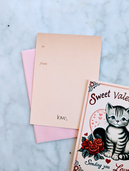 Sweet Valentine Kitten Card
