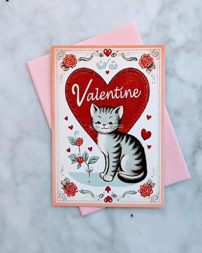 Valentine Kitten Card