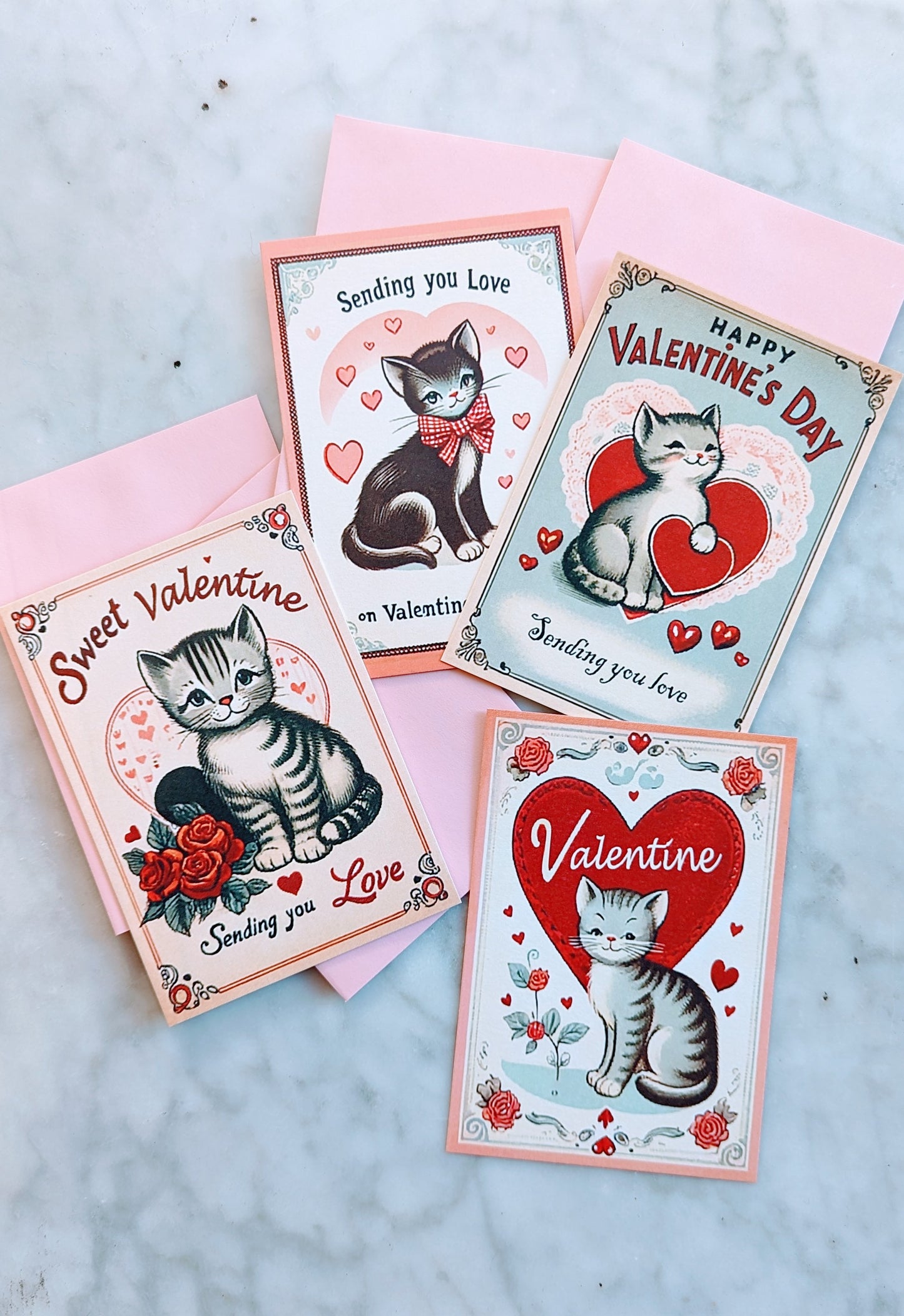 Kitten Valentine Set