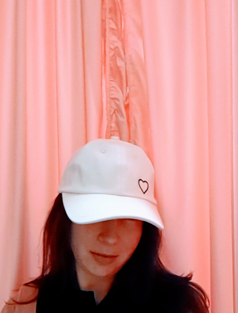 Small Heart Dad Hat - White