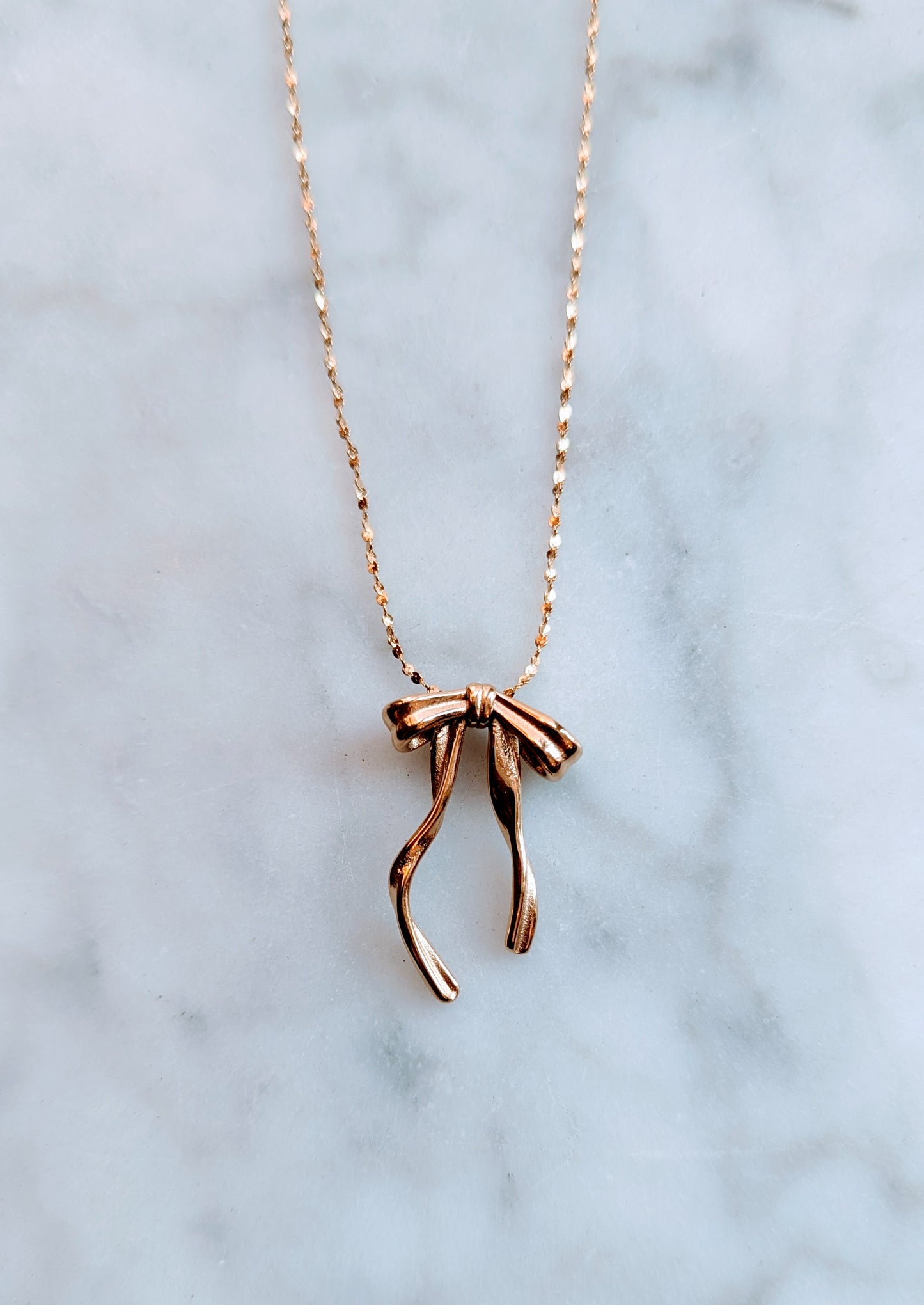 Bow Necklace - Gold