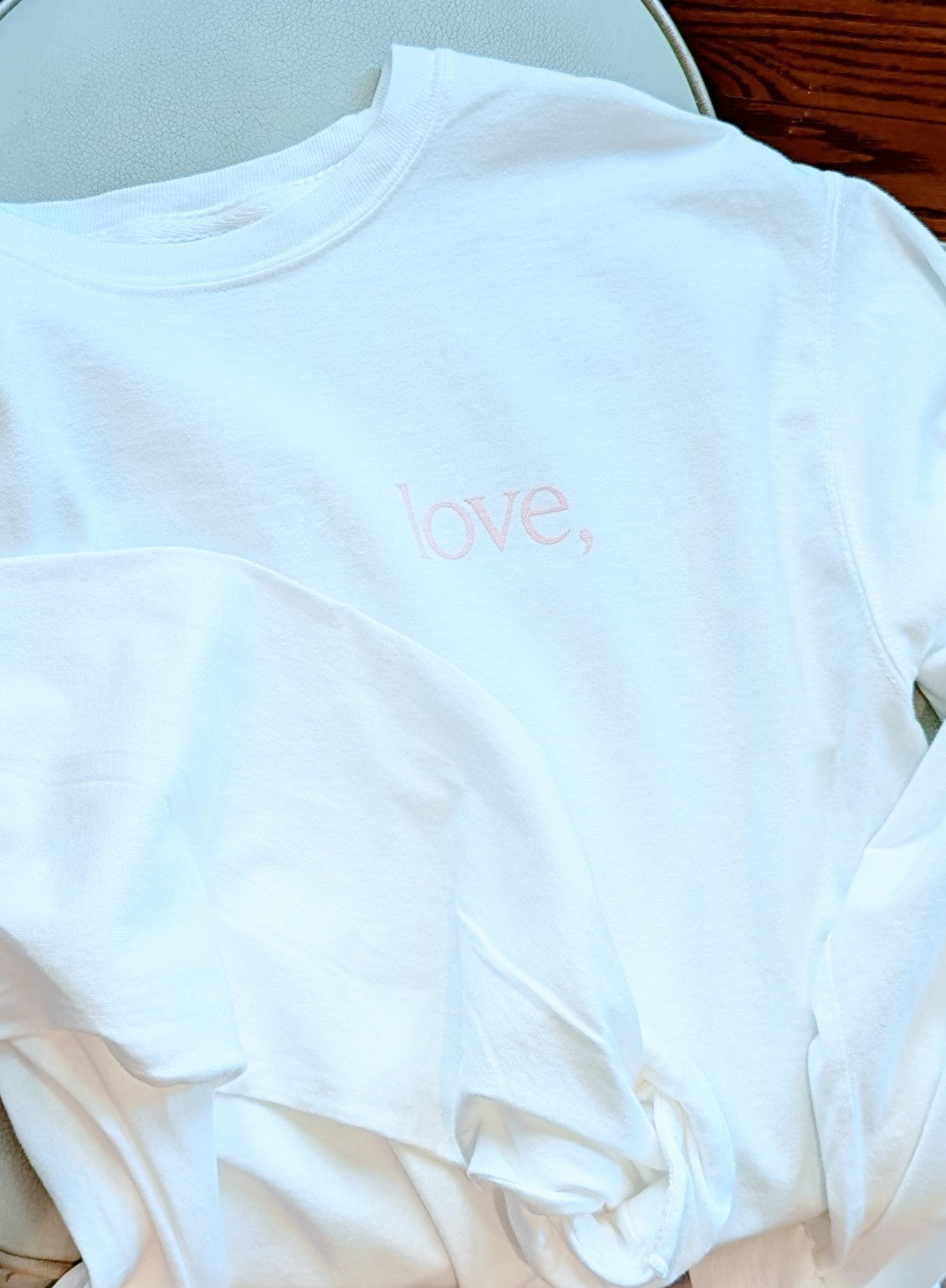 Long Sleeve Fall Fave Tee - White