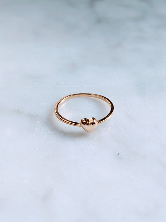 Bebe Heart Ring - Gold