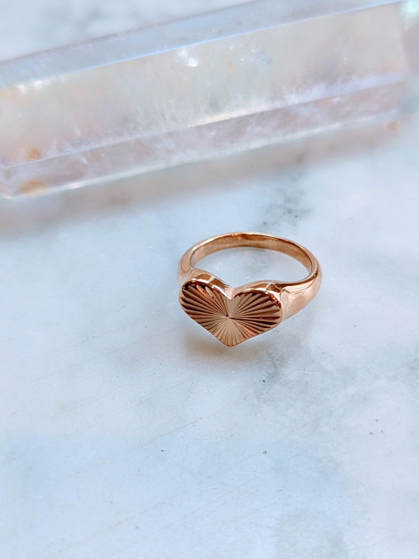 Heart Burst Signet Ring