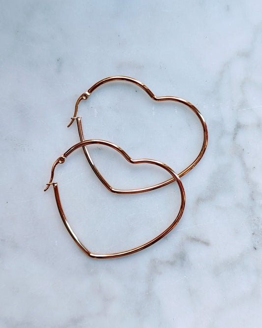 Heart Hoops - Gold