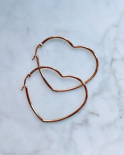 Heart Hoops - Gold