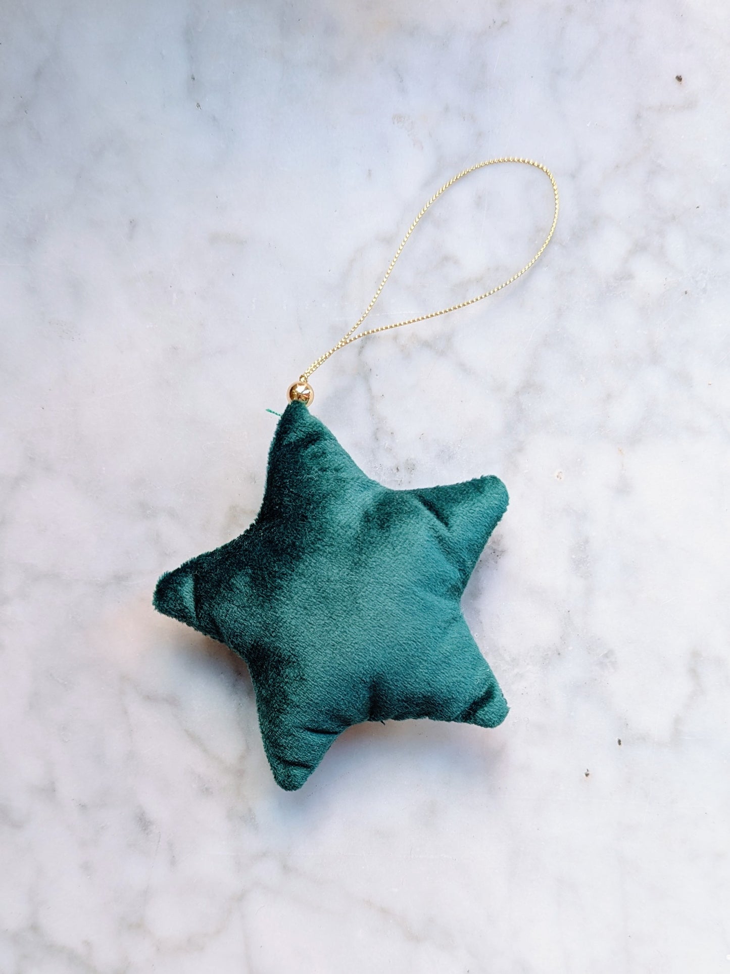 Velvet Star Ornament - Jade