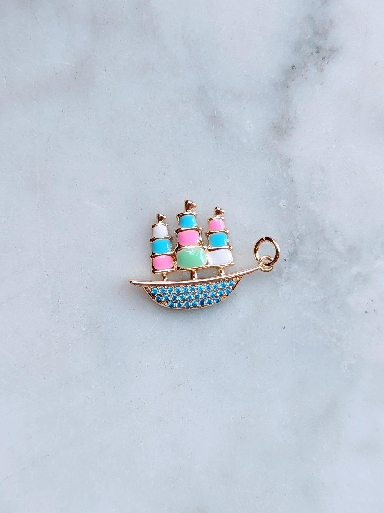 Sailboat Enamel Charm