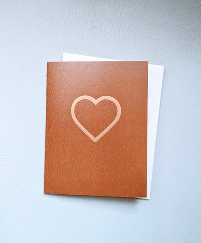Heart Card - Caramel
