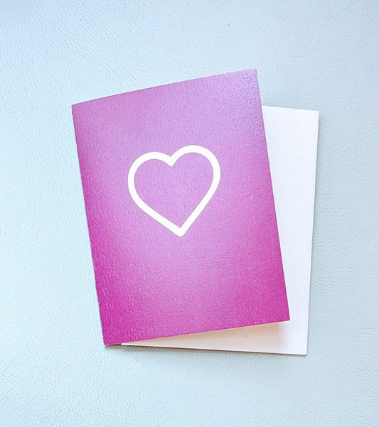 Heart Card - Berry
