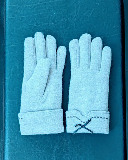 Bow Gloves - Taupe