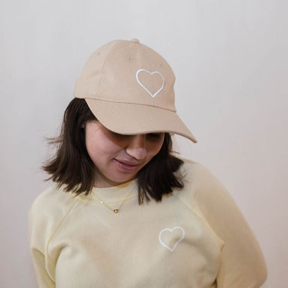 Heart Dad Hat - Khaki