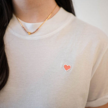 Heart Patch Tee White