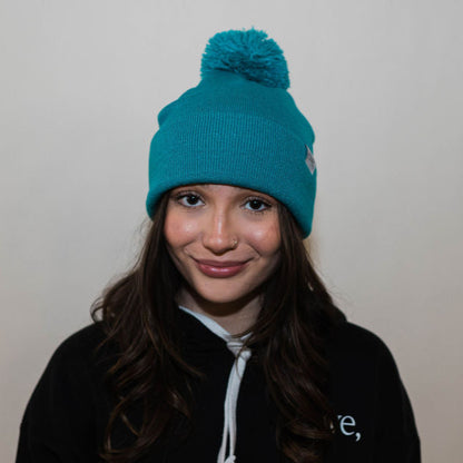 Prism Pom Pom Hat - Jade