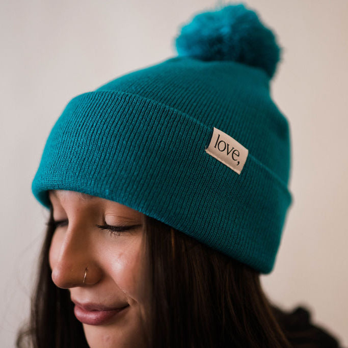 Prism Pom Pom Hat - Jade