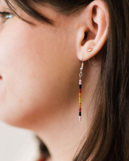 Beaded Sunset Drop Earrings