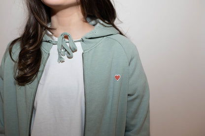 Sun Wash Zip Hoodie - Sage