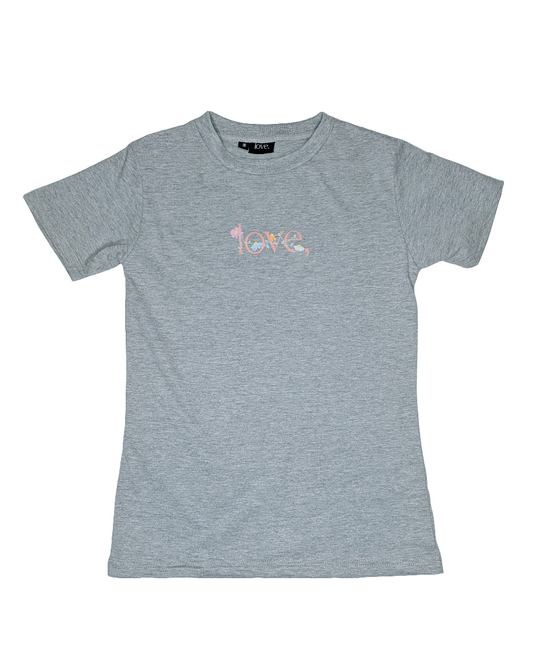 love, Floral Logo Tee