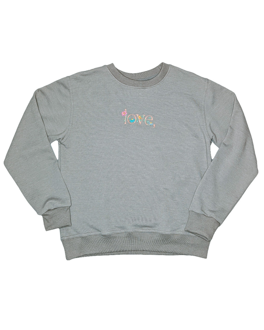 love, Floral Logo Crewneck