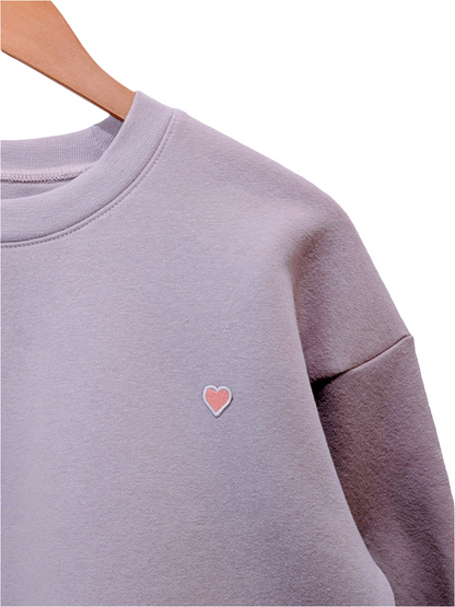 Balloon Sleeve Crew Sweat - Berry Blush