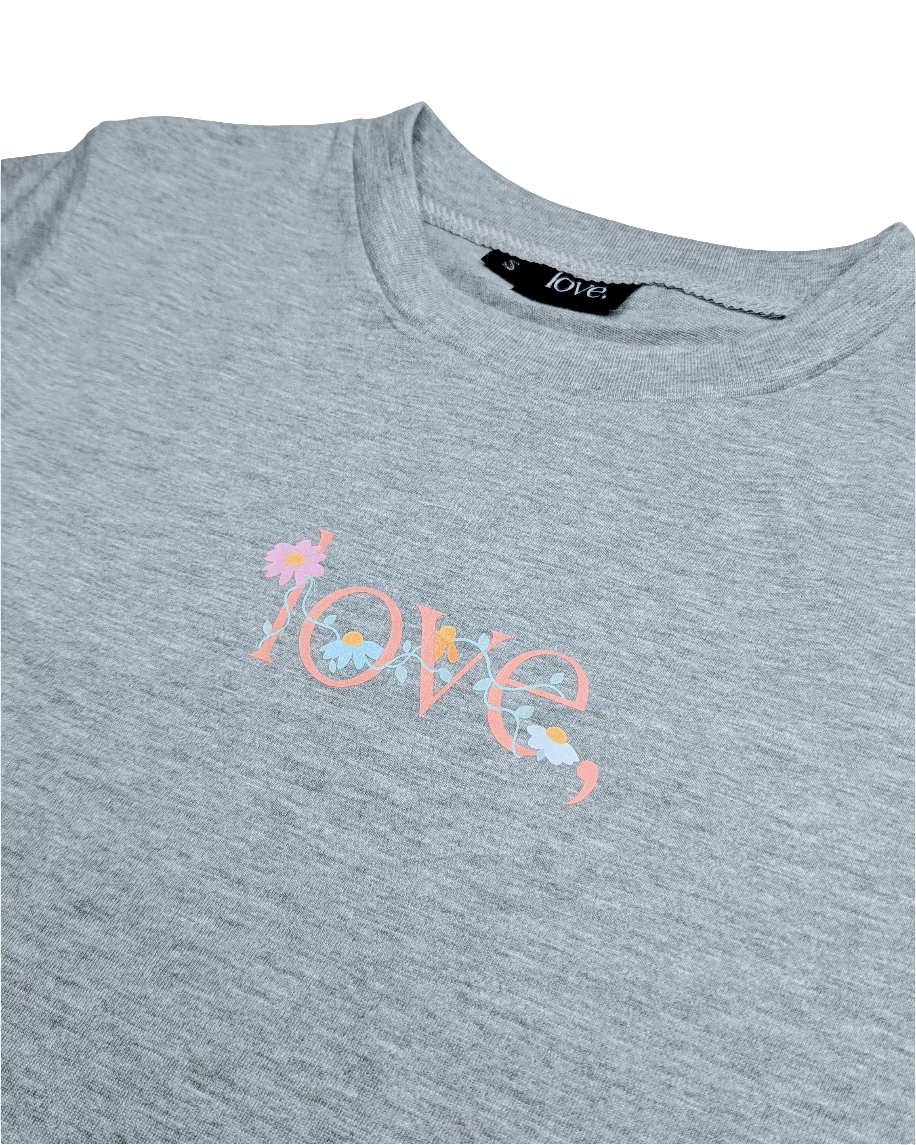 love, Floral Logo Tee