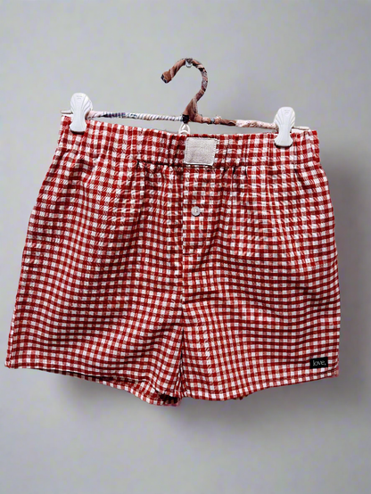 Carefree Red Gingham Boxer