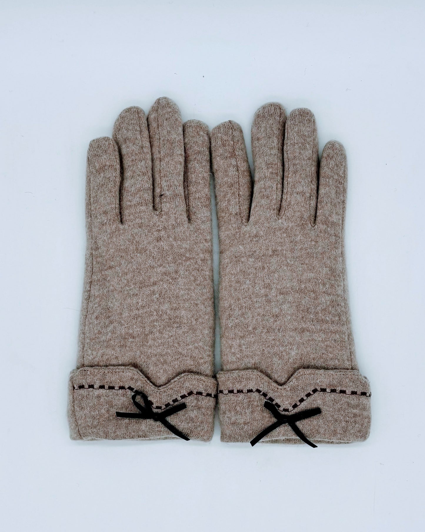 Bow Gloves - Taupe