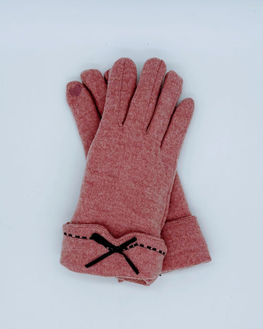 Bow Gloves - Pink