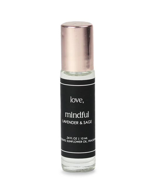 Small glass bottle with a black label on a white background