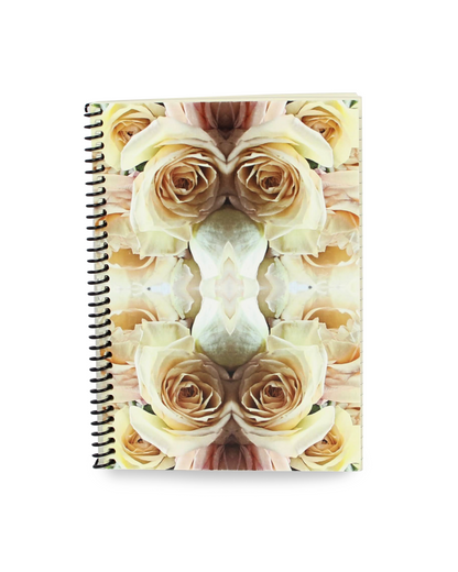 Notebook with a floral design on the cover