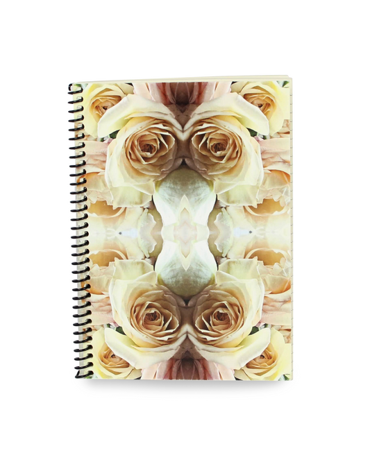 Notebook with a floral design on the cover