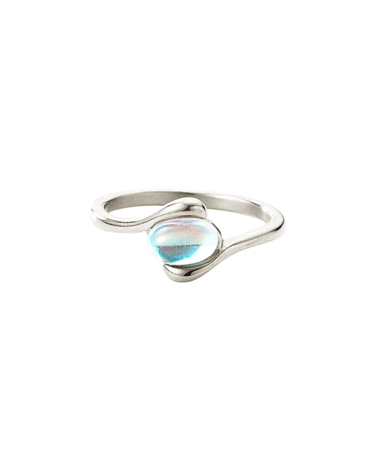 Opal Hug Ring - Silver