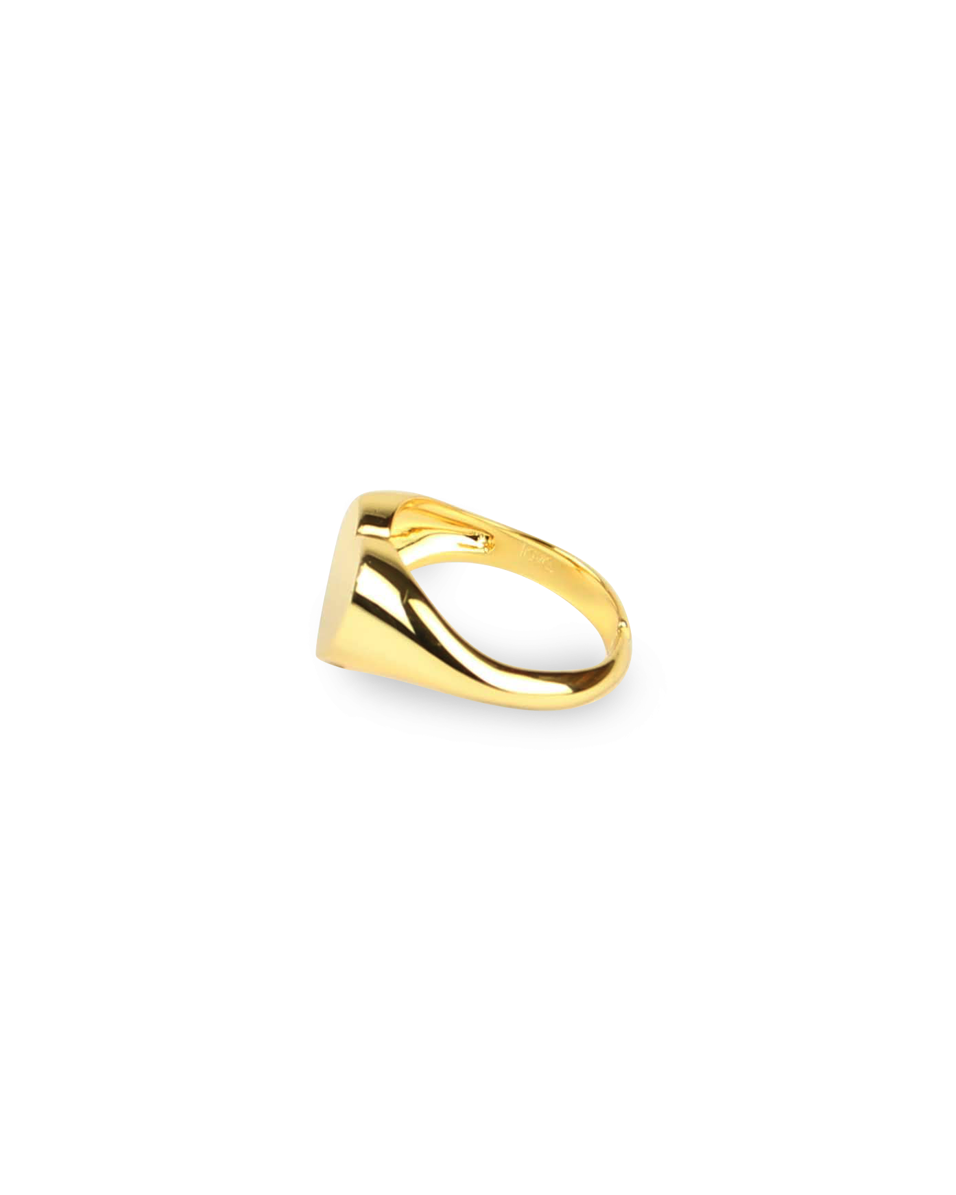 Gold ring on a white background