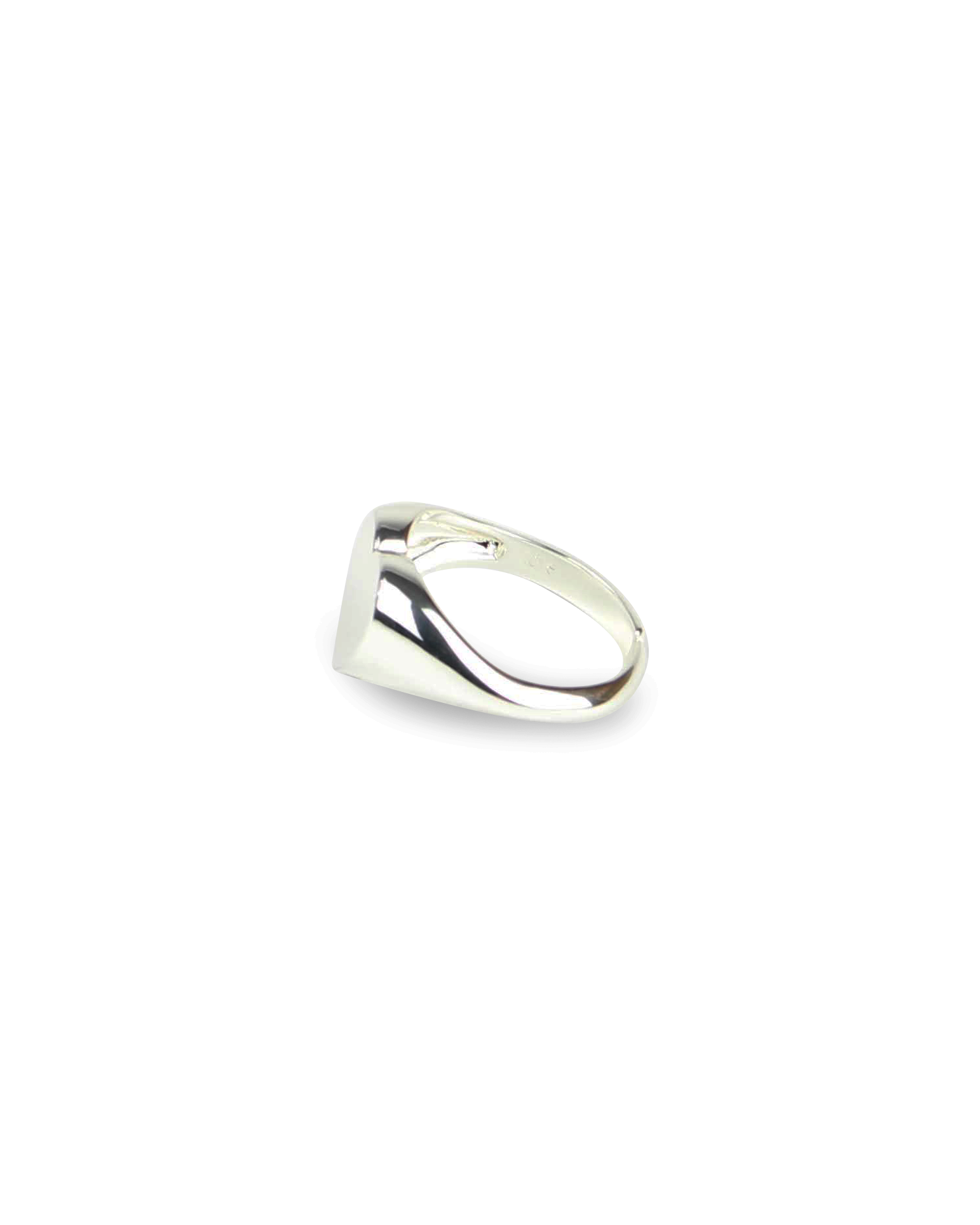Silver ring on a white background