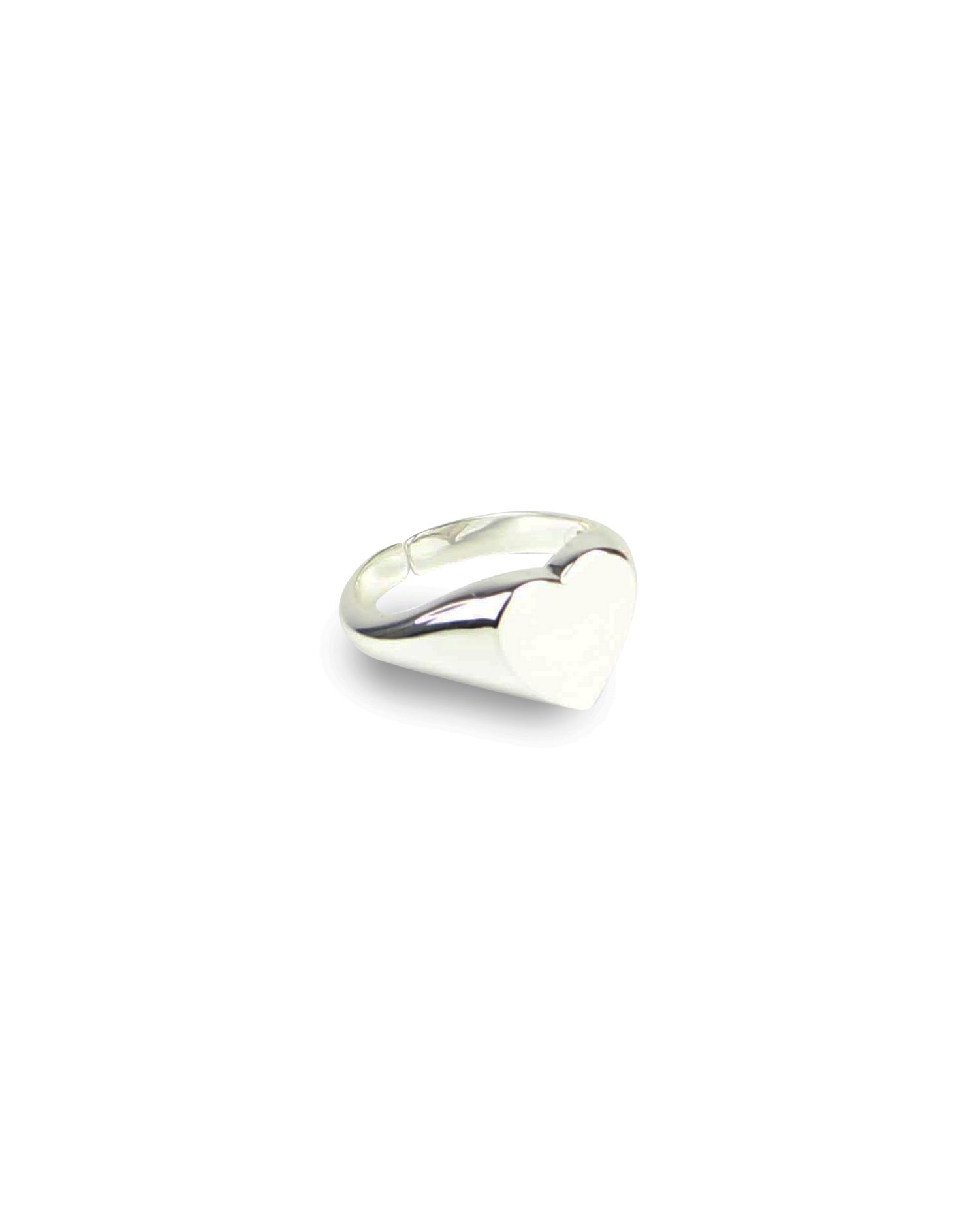 Silver ring on a white background
