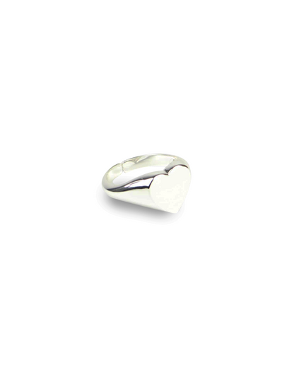 Silver ring on a white background