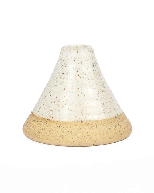 Candlestick Holder - White Glaze