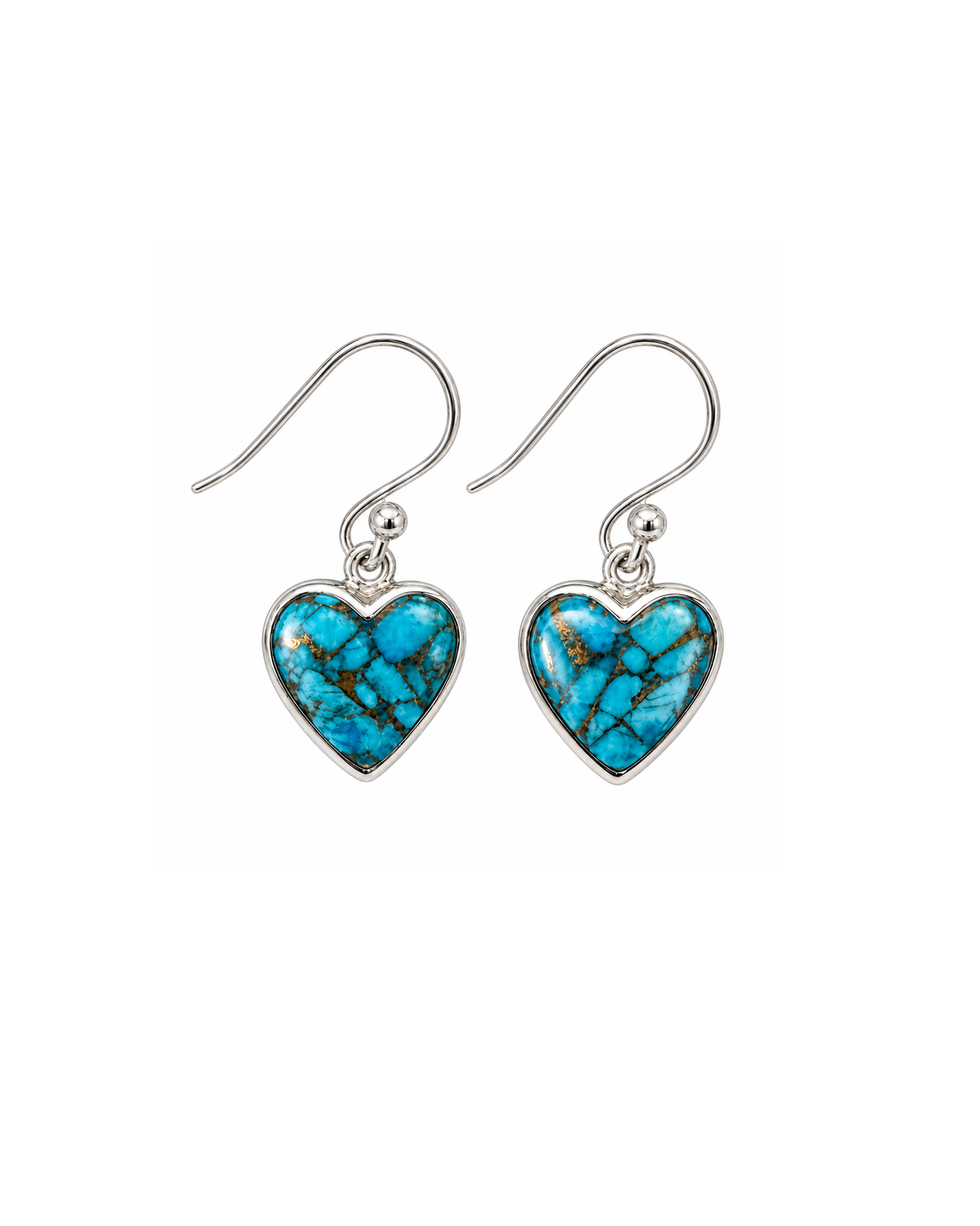 Turquoise Heart Earrings
