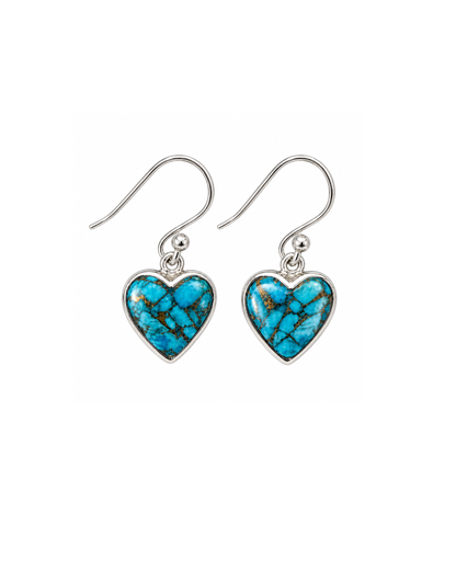 Turquoise Heart Earrings